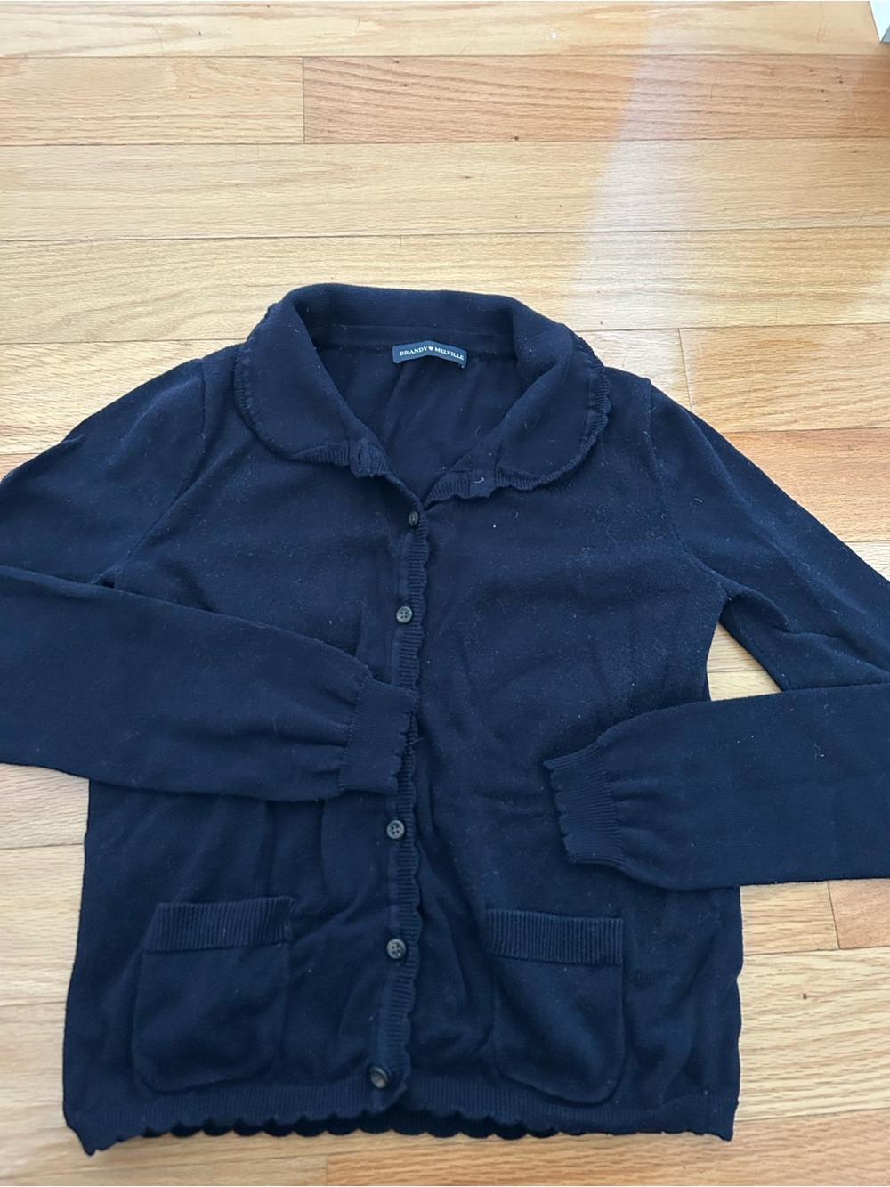 Brandy Melville Women's Black Button-Front Cardigan Jacket
